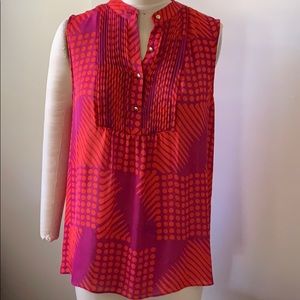 Banana Republic Bold Print Button-front blouse